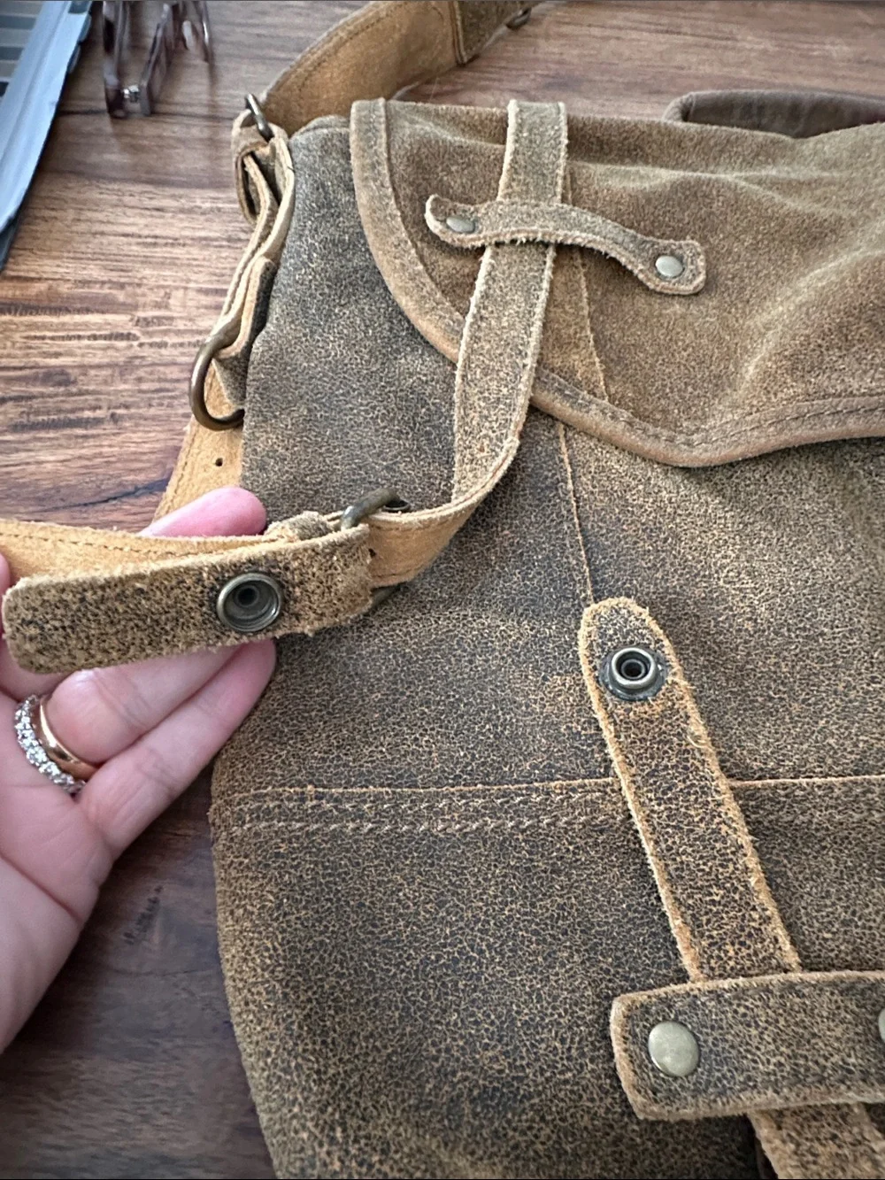 The Territory Ahead Brown Leather Canvas‎ Crossbody Messenger Computer Bag